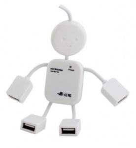 Разветвитель (хаб) USB PC Pet Human, на 4 порта, белый