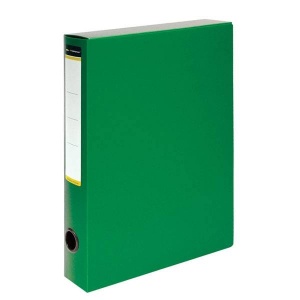 Короб архивный inФОРМАТ (А4, 56мм, пластик, собранный) зеленый