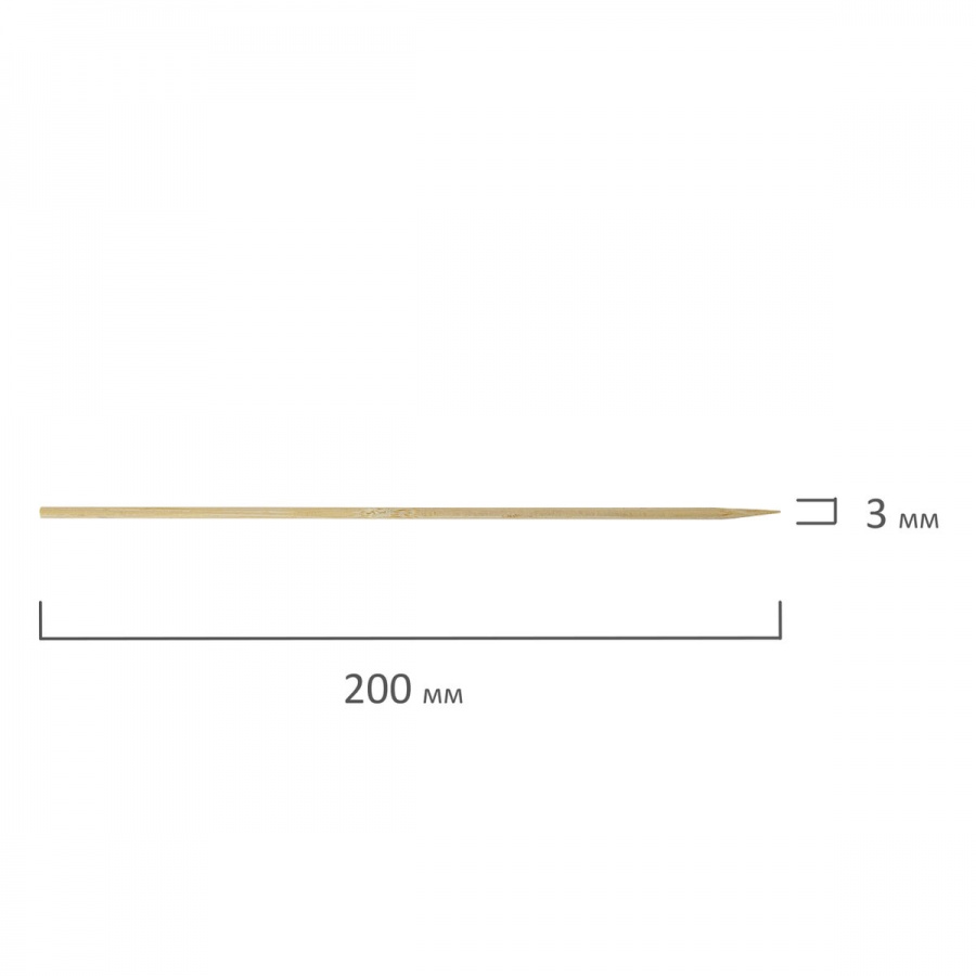 Шпажки для канапе 200мм Белый Аист, 100шт. (67)