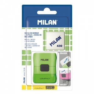 Набор ластиков Milan (каучук, прямоугольный, 28x28x13мм, с кисточкой) 2шт. (BYM10291)