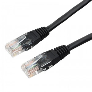 Патч-корд UTP Cablexpert PP12-0.5M/BK, категория 5e, 0.5м