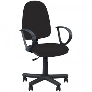 Кресло офисное Nowy Styl Jupiter, ткань PL черная, пластик черный (WOJ02GPFR00X00CCCC011FS49)