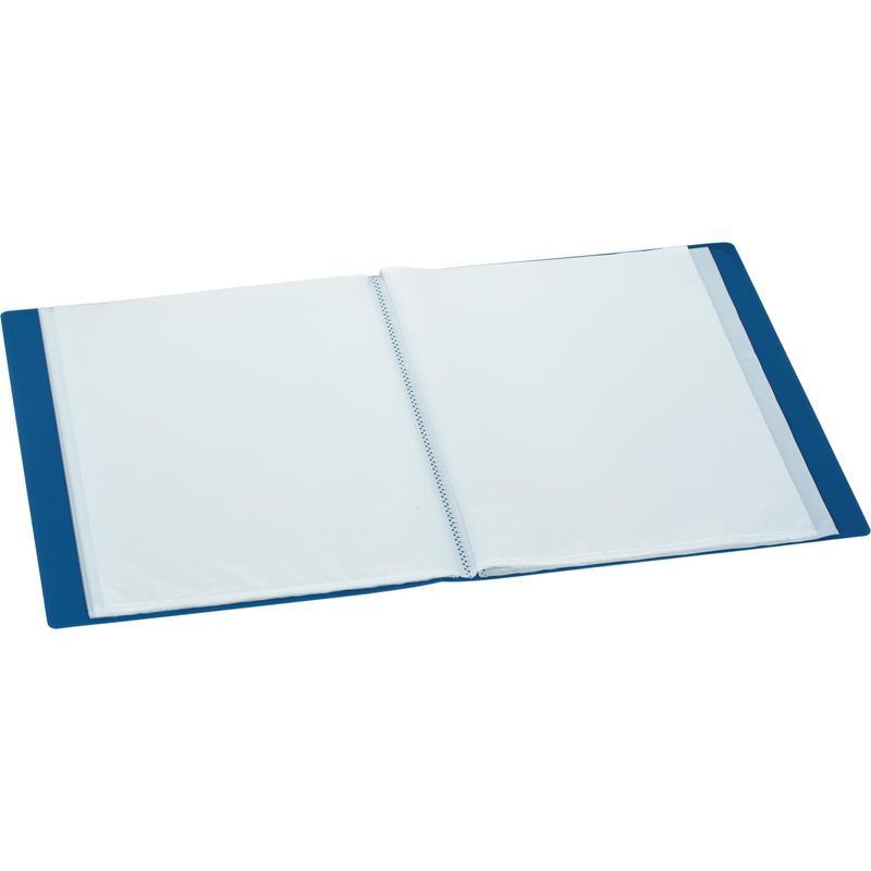 Папка файловая 80 вкладышей Attache (А4, пластик, 35мм, 600мкм) синяя (065-80Е)