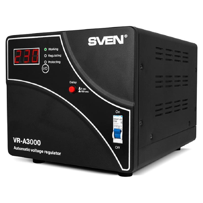 Стабилизатор напряжения Sven VR-A3000, черный