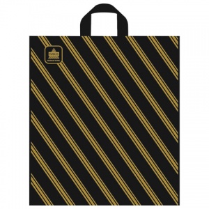 Пакет с петлевой ручкой Тико ПВД "Золотая полоса", 420х380мм, 43мкм, 50шт. (601857)