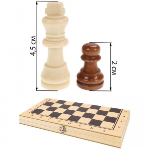 Игра настольная Шахматы деревянные (24х12х3см)