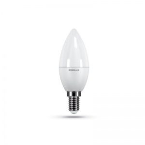 Лампа светодиодная Ergolux (7Вт, Е14, свеча) теплый белый, 1шт.