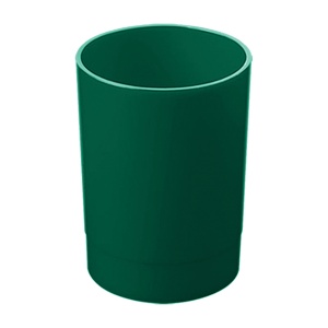 Подставка для пишущих принадлежностей Стамм "Лидер", круглая, пластик зеленый, 12шт. (ПС-30505)