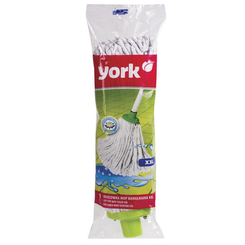 Насадка для швабры веревочная York XXL, хлопок, ворс 28см, 250г, для влажной уборки (73000)