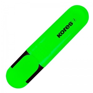 Маркер-текстовыделитель Kores Bright Liner Plus (0.5-5мм, зеленый), 10шт.