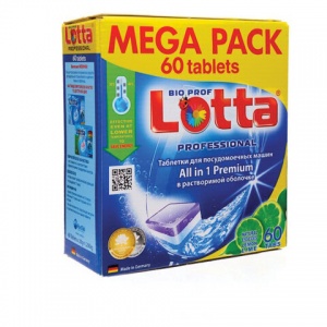 Таблетки для посудомоечных машин Lotta All-in-1 Mega-pack, 60шт. (411)