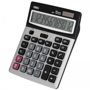 Калькулятор настольный Deli 1654 (12-разрядный) серебристый