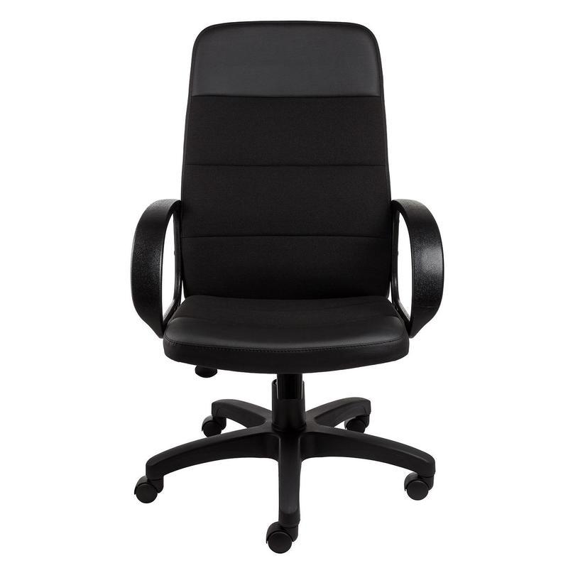 Кресло руководителя Alvest 112 PL, экокожа/ткань черная, пластик