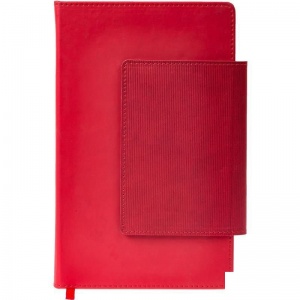 Ежедневник недатированный А5 Boncarnet Vigo (190 листов) обложка кожзам, красная (150x210мм)