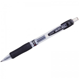 Ручка гелевая автоматическая Crown CEO Jell (0.7мм, черный, резиновая манжетка) 1шт. (AJ-5000R)