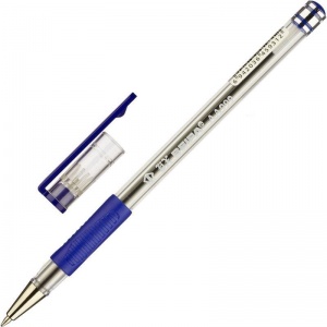 Ручка шариковая Beifa АА 999 (0.5мм, синий цвет чернил, корпус прозрачный) 50шт. (АА999-BL)