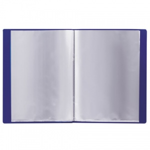 Папка файловая 20 вкладышей Brauberg (А4, пластик, 700мкм, вкладыш-антиблик) синяя (221772), 30шт.