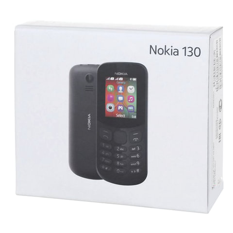 Мобильный телефон Nokia 130 DS, TA-1017, 2 SIM, 1,8&quot;, MicroSD, 0,3 Мп, черный (A00028615)