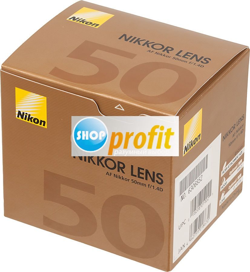 Объектив Nikon AF Nikkor 50mm f/1.4D, байонет Nikon F, черный (JAA011DB)