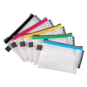 Папка-конверт на молнии Exacompta (С6, 120x165мм, 3мм, пластик) цветная