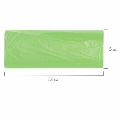 Пакеты для мусора 30л, Лайма Био (50x60см, 10мкм, зеленые) ПНД, 20шт. в рулоне (601400), 60 уп.