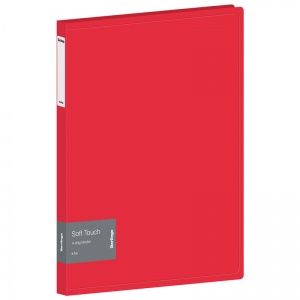 Папка на 4-х кольцах Berlingo Soft Touch (А4, корешок 24мм, 700мкм) красная (RB4_4D982)