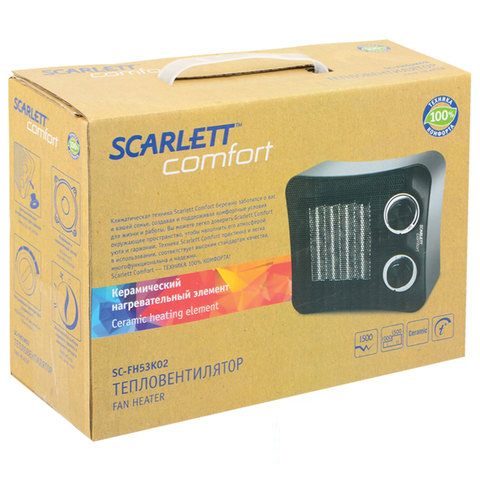 Тепловентилятор напольный Scarlett SC-FH53K02, 1500Вт, черный (SC-FH53K02)