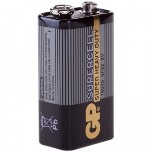 Батарейка GP Supercell Крона/MN1604 (9 В) солевая (эконом, 10шт.) (1604S-B/02798)