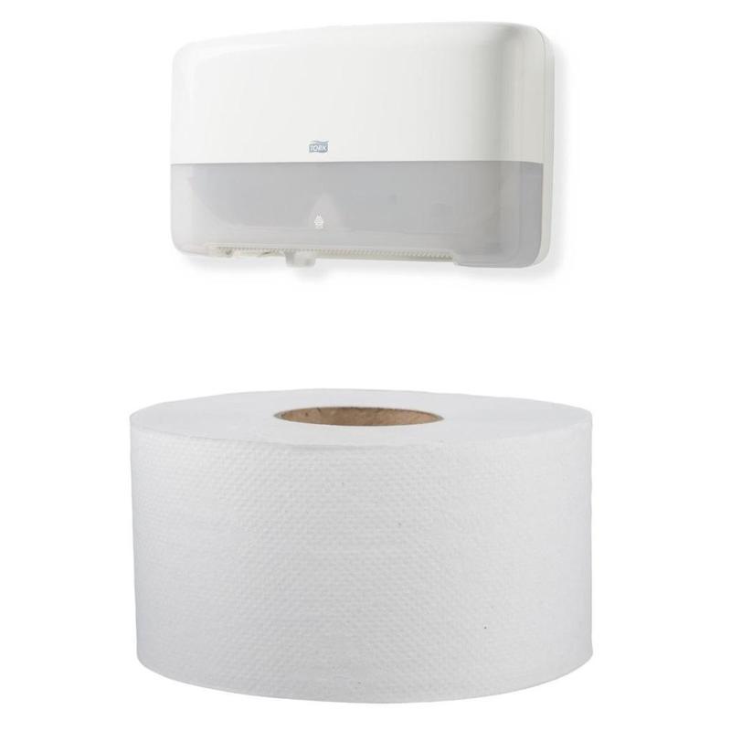 Бумага туалетная для диспенсера 2-слойная Protissue, белая, 170м, 12 рул/уп (С191)