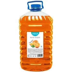Мыло жидкое Vega "Апельсин", 5000мл, ПЭТ, 4шт. (314224)