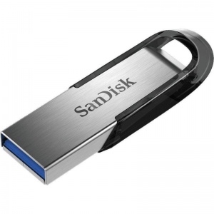 Флэш-диск USB 128Gb SanDisk Cruzer Ultra Flair, серебристый и черный (SDCZ73-128G-G46)