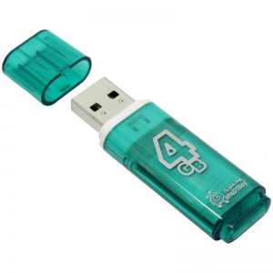 Флэш-диск USB 4Gb SmartBuy Glossy, зеленый (SB4GBGS-G)