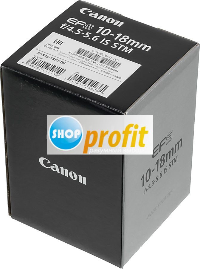 Объектив Canon EF-S 10-18mm f/4.5-5.6 IS STM, байонет Canon, черный (9519B005)
