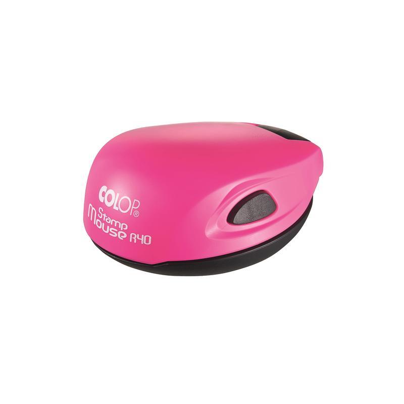Оснастка для печати Colop Stamp Mouse R40 (40мм, круглая, с крышкой) розовая