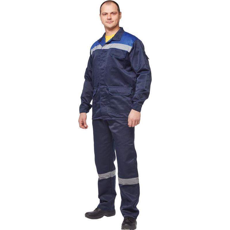 Куртка летняя мужская л03-КУ с СОП, синяя (размер 52-54 рост 194-200)