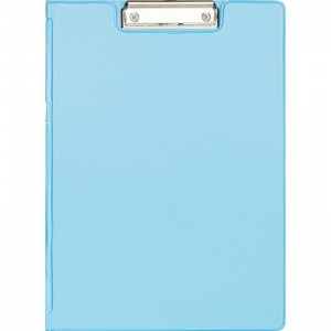 Папка-планшет с крышкой Attache Bright colours (А4, до 100 листов, картон/пвх) голубая с крышкой