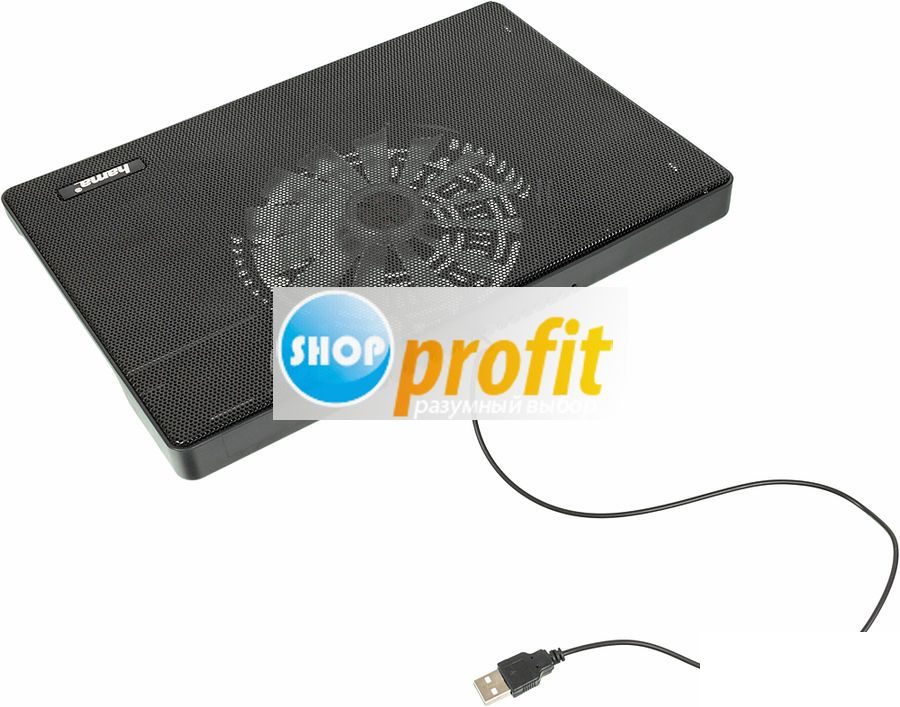 Подставка для ноутбука Hama H-53067 Slim, 13.3-15.6&quot;, 1 вентилятор, черная (H-53067)