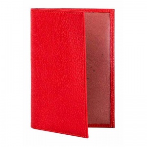 Обложка для паспорта Fabula, натуральная кожа, красная (О.1.ВК)