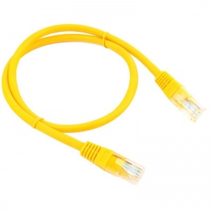 Кабель витая пара UTP Cablexpert PP10-0.25M/Y cat 5e, 0.25м, желтый