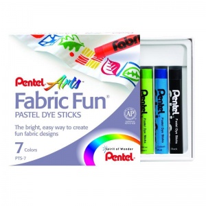 Пастель для ткани 7 цветов Pentel "Fabric Fun", картонная упаковка (PTS-7)