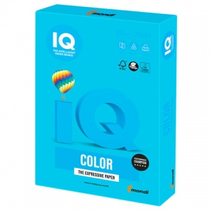 Бумага цветная А4 IQ Color интенсив светло-синяя, 160 г/кв.м, 250 листов (AB48)