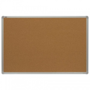Доска пробковая 2x3 Office (150x100см, алюминиевая рамка, коричневая) (TCA1510)