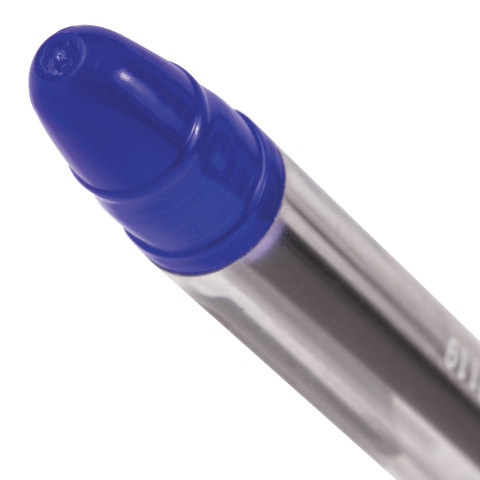 Ручка шариковая Brauberg Glassy (0.35мм, синий цвет чернил, масляная основа) 12шт. (142698)