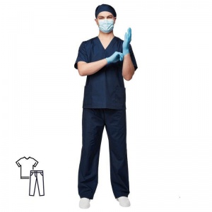 Мед.одежда Костюм хирурга универсальный м05-КБР, темно-синий (размер 56-58, рост 158-164)