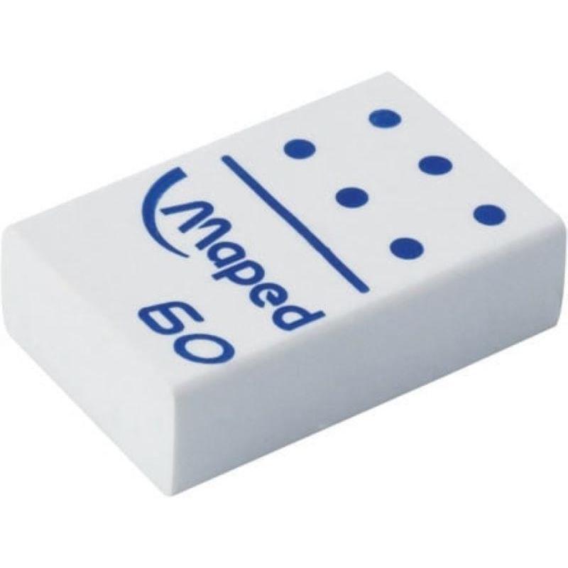 Ластик Maped Domino 60 (полимерный, прямоугольный, 32х22х8.8мм) 60шт. (511260)