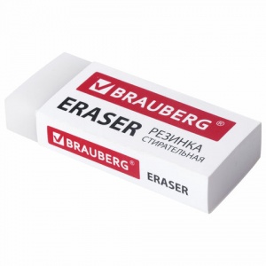 Ластик Brauberg Extra (60х24х11мм, эко-пвх) бумажный рукав, 20шт. (228074)