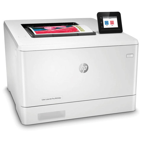Принтер лазерный цветной HP Color LaserJet Pro M454dw, А4, белый, WiFi, сетевая карта (W1Y45A)