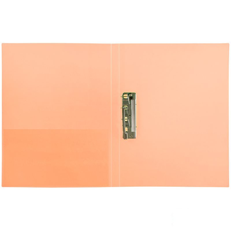 Папка с зажимом Berlingo Neon (А4, до 100л., пластик, с кармашком) неоновая оранжевая (ACp_01804), 30шт.