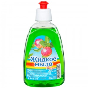 Мыло жидкое Радуга "Яблоко", 300мл, флакон с дозатором пуш-пул (Рш-05), 24шт.