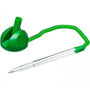 Ручка шариковая настольная Beifa Стоппен (0.5мм, корпус прозрачный/зеленый, синий цвет чернил, на липучке) 1шт. (AP8863-GR)